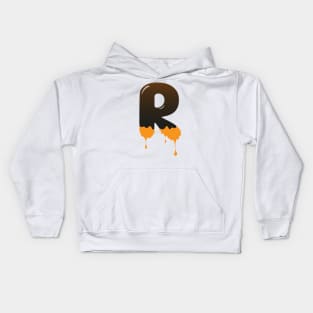 Chocolate Alphabet Letter R Kids Hoodie